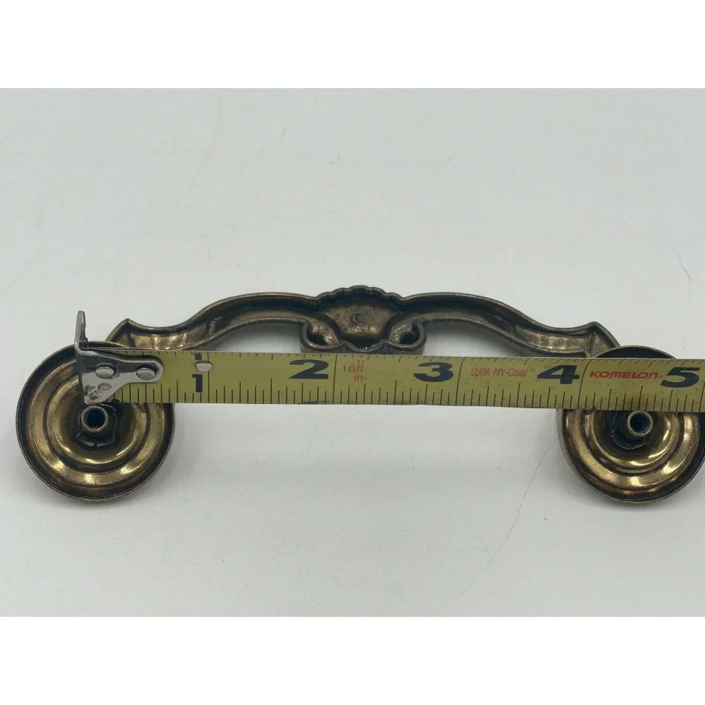 Vintage Brass Drawer Pulls Set Of 4 Ornate Antique Style Handles Elegant Design